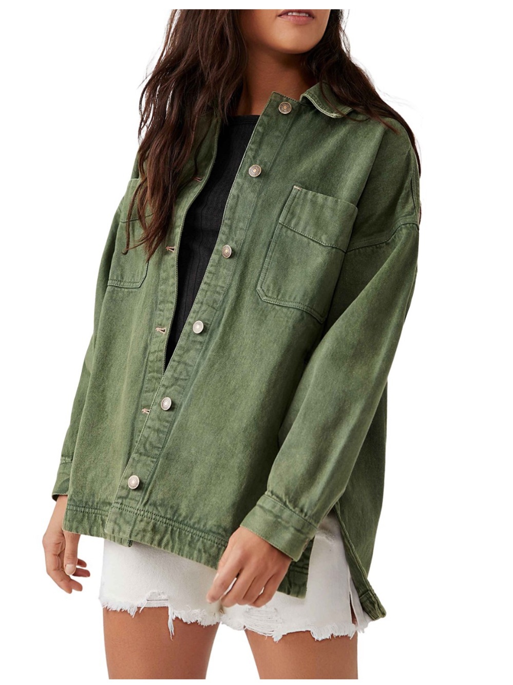 Free People Madison City Twill Jacket in Adventurer